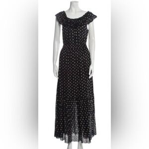 Ulla Johnson Floral Eyelet Off The Shoulder Maxi Dress Size 2